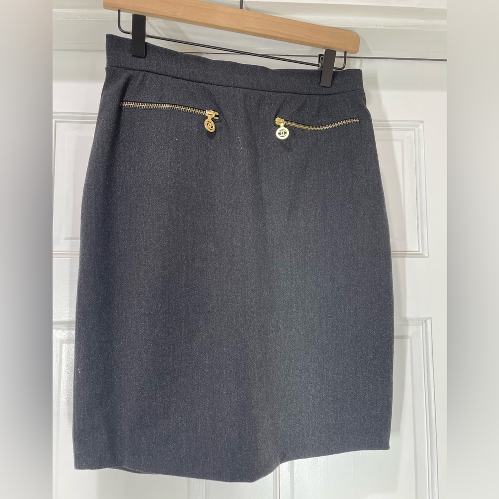 Vintage Chanel Skirt Black Sz Small